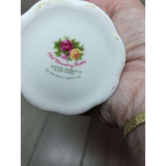 Vtg 1962 Royal Albert Old Country Roses Oil & Vinegar Set Victorian Boho Cottage - Picture 4 of 5